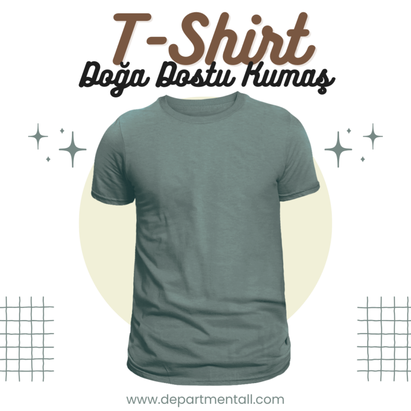 ddt 05 doğa dostu basic t shirt tişört Çam yeşili