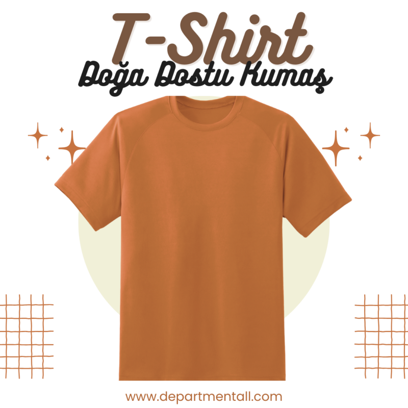 ddt 08 doğa dostu basic t shirt tişört kayısı